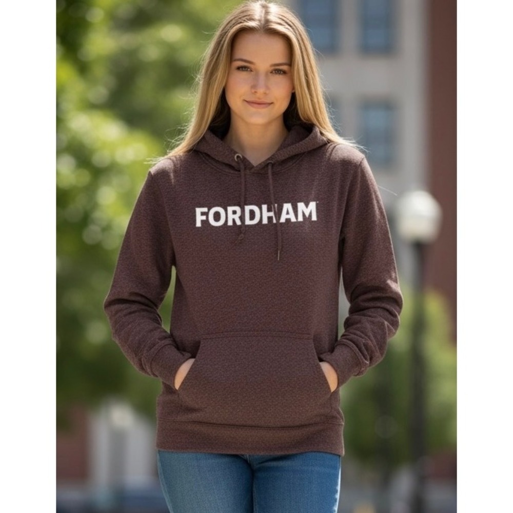 Fordham University Rams Hoodie Maroon Heathered Pullover Sweatshirt Mens Womens